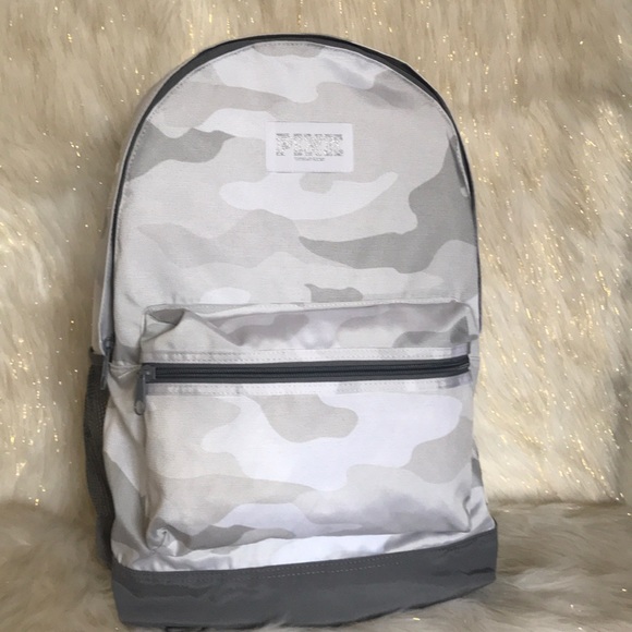 white camo pink backpack
